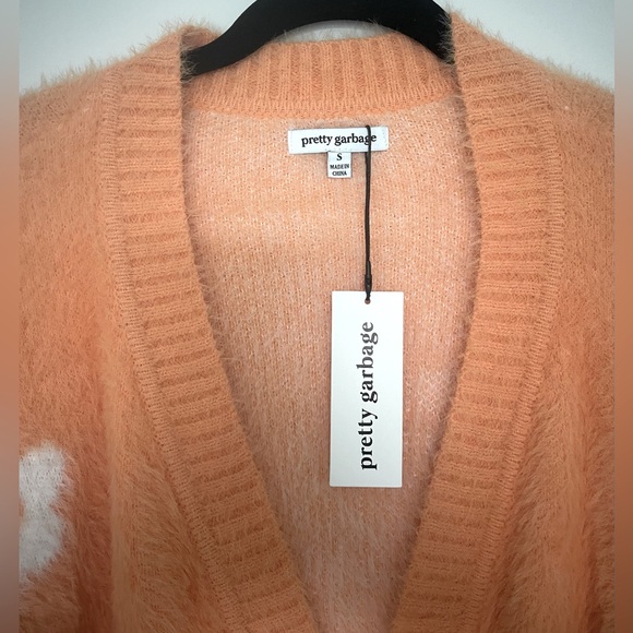 Pretty Garbage Ditsy Floral Eyelash CardiganSize Small NWT - Picture 5 of 6